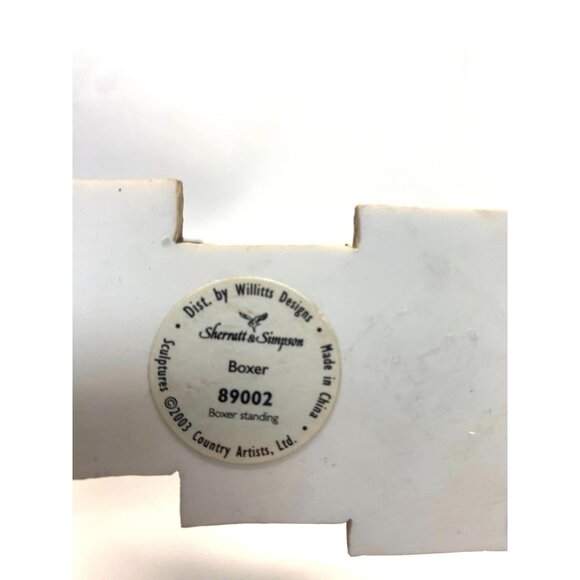 Sheratt & Simpson Boxer Standing Figurine By Willitts Designs 89002 Country Arti - Picture 6 of 6